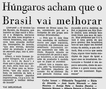 Brasil 1966, há exatos 50 anos